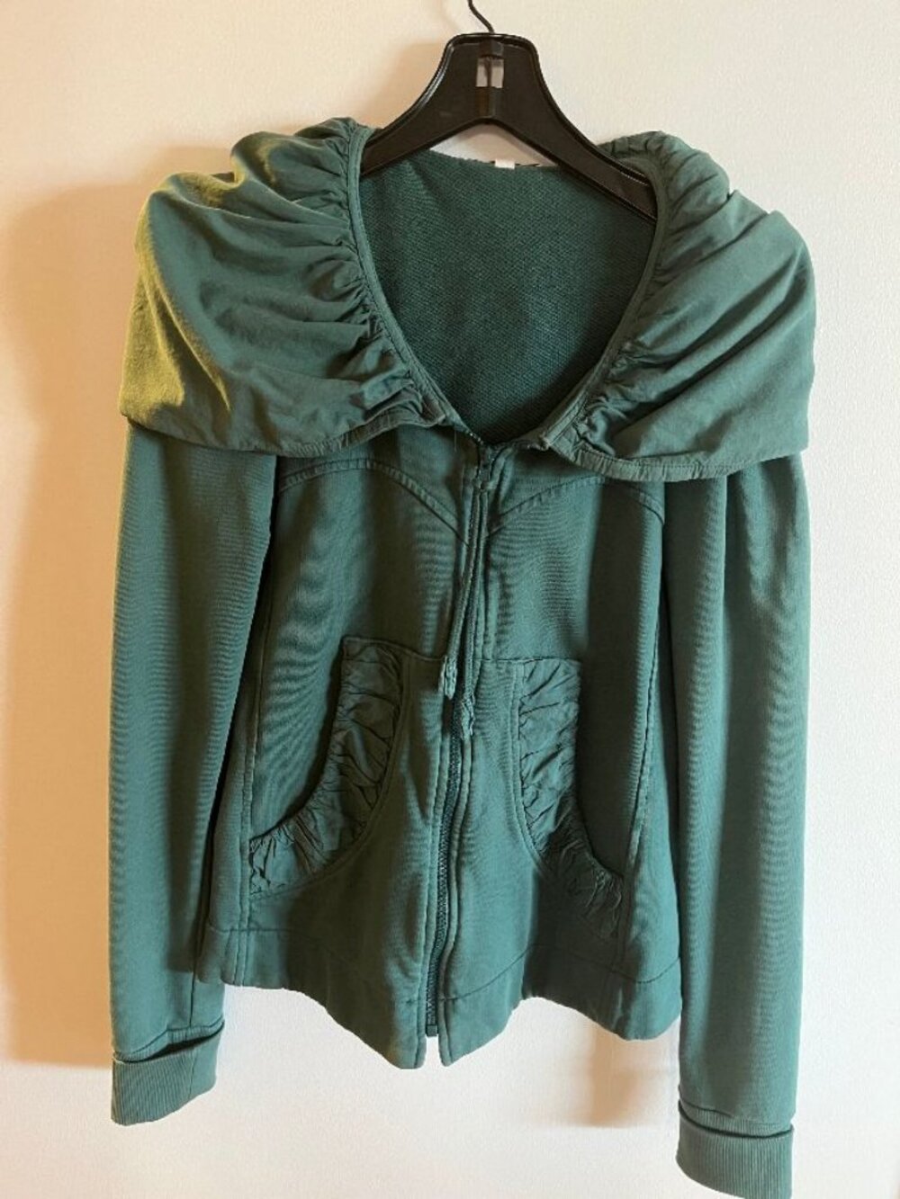 Prairie Underground Hunter Green 100% Organic Cotton Hooded Jacket, Size S